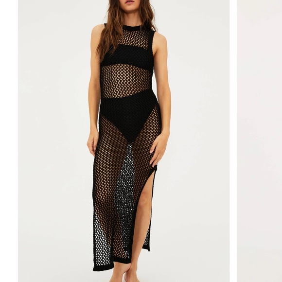 Beach Riot Other - Holly Dress Black Crochet Cover Up